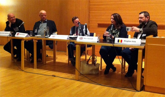 Left to right: Viktor Arnar Ingolfsson, Vidar Sunstol, Jackie Collins, Mari Hannah and Bogdan Hrib.