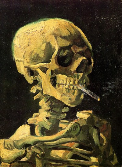 Skull With Burning Cigarette by Vincent Van Gogh 1885
